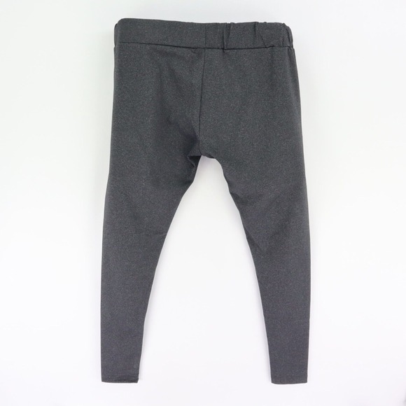 Matty M Leggings Mid Rise Womens XL Gray Heathered Nylon Stretch Elastic Waist - Picture 2 of 5